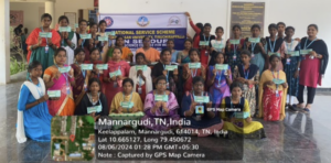 The college NSS Committee Distributes Passbooks to Students on August 6, 2024, Following Account Opening Mela on July 30, 2024